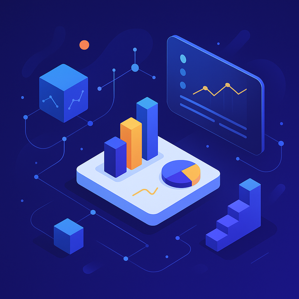 Futuristic data illustration